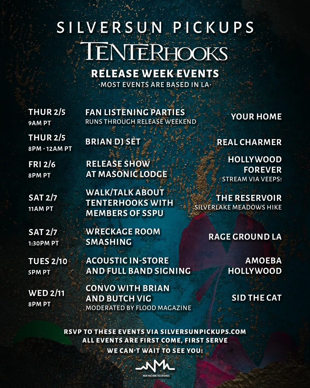 ‘Tenterhooks’ Release Week Events
