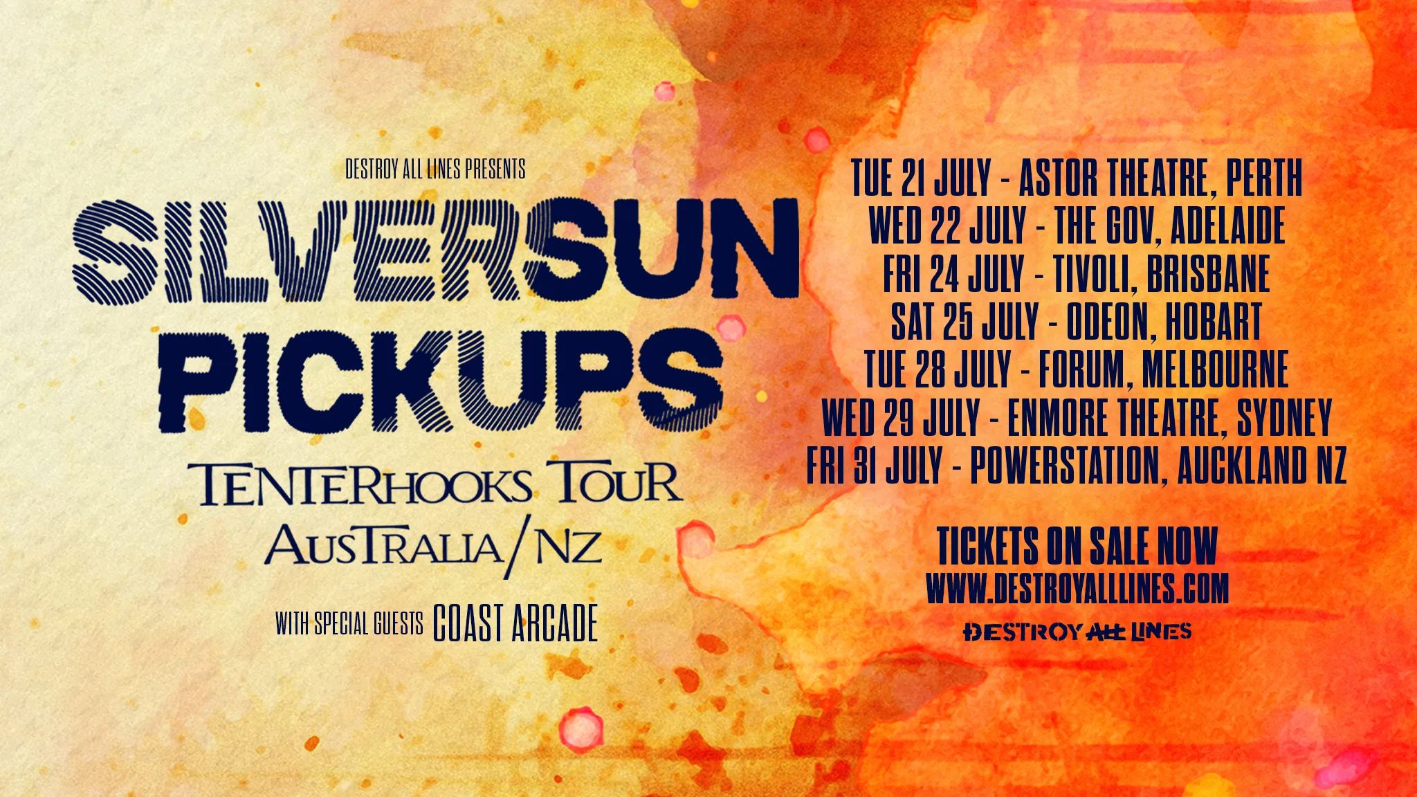 Tenterhooks Tour in Australia & New Zealand